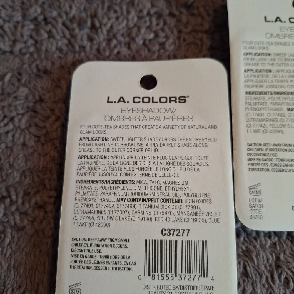 Lot of 3 L.A. Colors Bubble‎ Tea Eyeshadow Blueberry Shimmer Sealed Combo